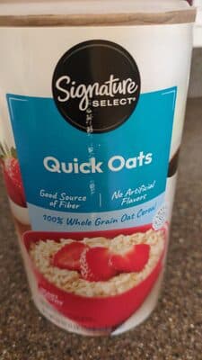 QUICK ONE MINUTE OATMEAL 100% WHOLE GRAIN OAT CEREAL