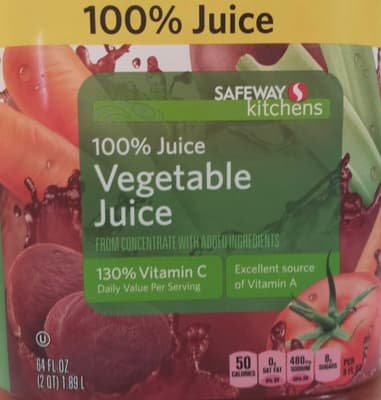Vegetable 100% Juice From Concentrate