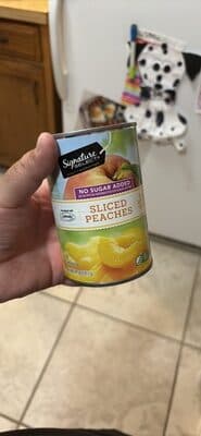 No Sugar Added Sliced Peaches in Water Sweetened