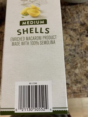 ENRICHED MACARONI PRODUCT, MEDIUM SHELLS