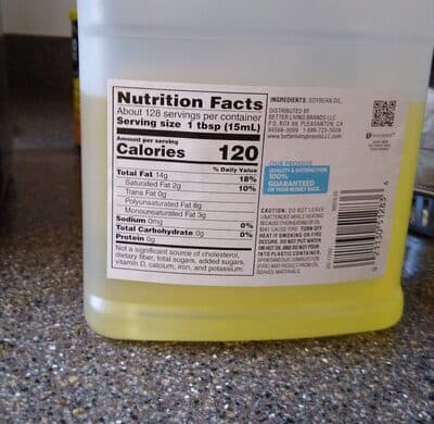 100% Vegetable Oil