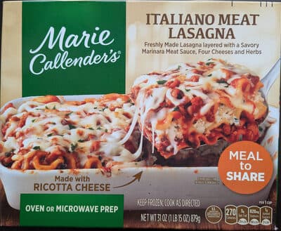 Italiano Lasagna With Ricotta Cheese Freshly Made Lasagna Layered With A Savory Marinara Meat Sauce, Four Cheeses And Herbs