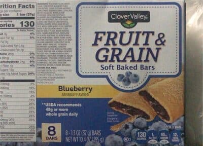 Blueberry Flavored Fruit & Grain Soft Baked Bars