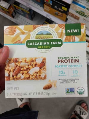Toasted Coconut Organic Plant Protein Chewy Bars