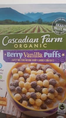 Berry Vanilla Puffs Gluten Free Lightly Sweetened Natural Berry Vanilla Flavored Corn Puffs Cereal