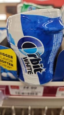 White Sugarfree Peppermint Gum