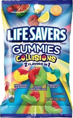 Collisions Gummies, Raspberry Lemonade, Cherry Watermelon, Pineapple Punch