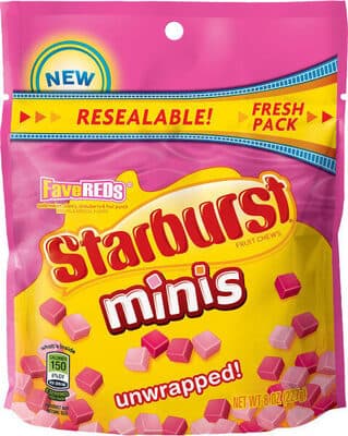 Watermelon, Cherry, Strawberry & Fruit Punch Favereds Mini Fruit Chews