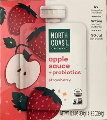 Applesauce + probiotics strawberry