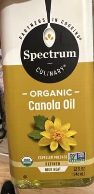 Refined Organic High Heat Expeller Pressed Canola Oil