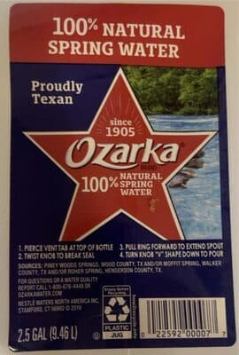 100% natural spring water