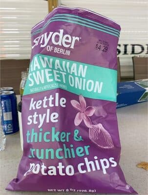 Hawaiian Sweet Onion Kettle Style Thicker & Crunchier Potato Chips