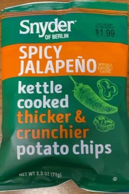 Spicy Jalapeno Flavored Kettle Cooked Thicker & Crunchier Potato Chips