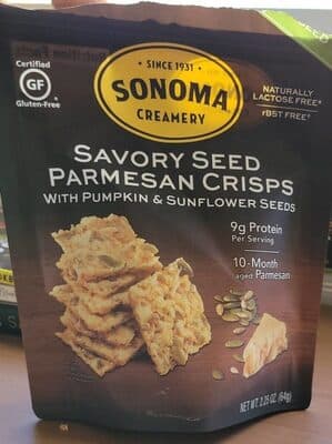 Savory Seed Parmesan Crisps With Pumpkin And Sunflower Seeds