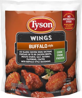 Seasoned Chicken Wings, Buffalo Style