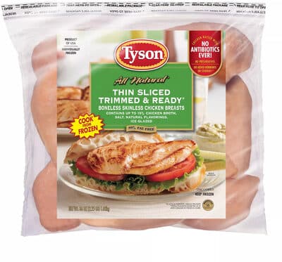 Thin Sliced Trimmed & Ready Boneless Skinless Chicken Breasts