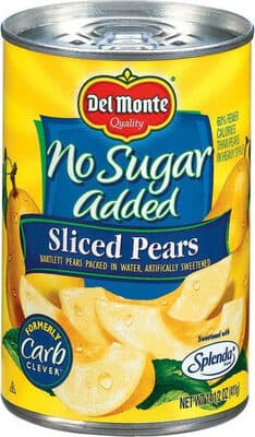 No Sugar Added Sliced Pears