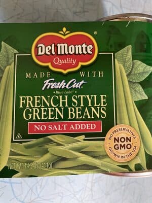 No Salt Added French Style Green Beans