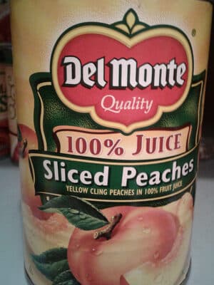 Sliced Peaches Yellow Cling Peaches In 100% Fruit Juice