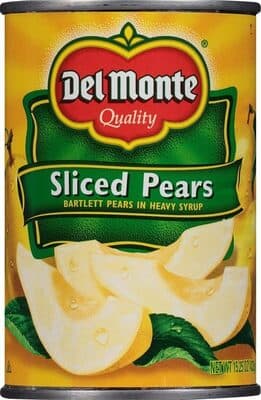 Sliced Bartlett Pears In Heavy Syrup