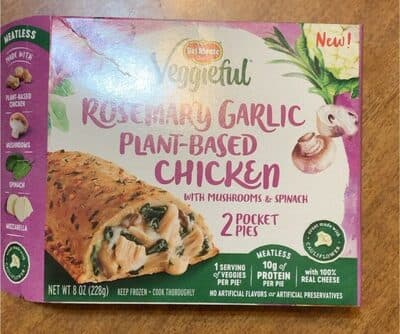 Rosemary Garlic Plant-Based Chicken with Mushrooms & Spinach Pocket Pies