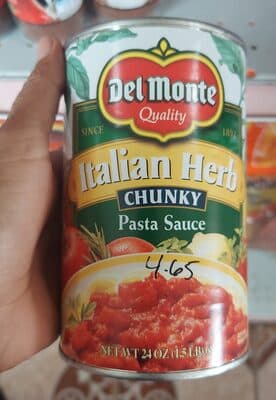 DEL MONTE, CHUNKY PASTA SAUCE, ITALIAN HERB