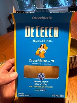 ENRICHED MACARONI PRODUCT, ORECCHIETTE NO. 91