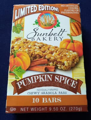 Pumpkin Spice Chewy Granola Bars