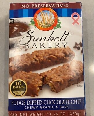Fudge Dipped Chocolate Chip Chewy Granola Bar