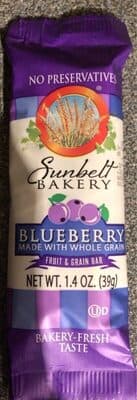 Sunbelt Bakery Soft Baked Bar Blueberry Flavored