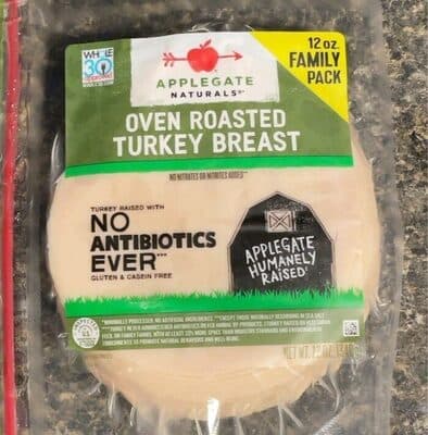 Applegate Oven Roasted Turkey Breast Sliced