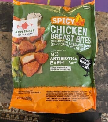 Spicy Boneless Skinless Breaded Chicken Breast Chunks With Rib Meat