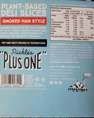 Plant-Based Deli Slices Smoked Ham Style