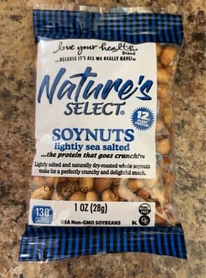 Nature’s select Soynuts lightly sea salted