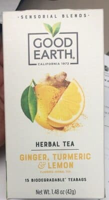 Ginger, Turmeric & Lemon Flavored Biodegradable Herbal Tea