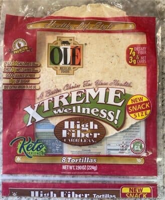 Ole Xtreme Wellness! High Fiber Tortillas