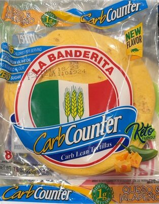 Carb Counter Queso & Jalapeño Tortillas