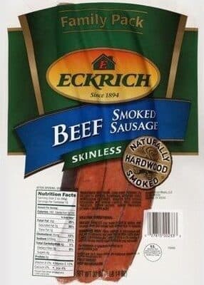 Beef Skinless Smoked Sausage