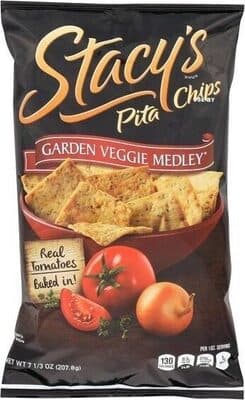 Baked Pita Chips, Garden Veggie Medley