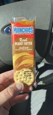Real Peanut Butter on a Baked Golden Toast Cracker