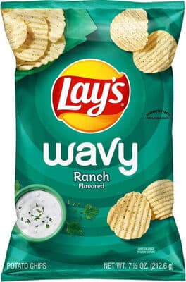 RANCH FLAVORED POTATO CHIPS, RANCH