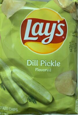 Dill pickle flavored potato chips
