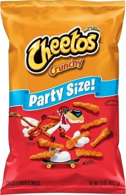 Crunchy cheese flavored snacks
