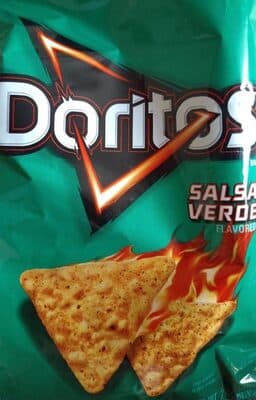 Salsa Verde Flavored Tortilla Chips