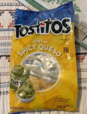 Hint of Spicy Queso Flavored Tortilla Chips