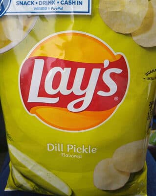 Dill Pickle Flavored Potato Chips