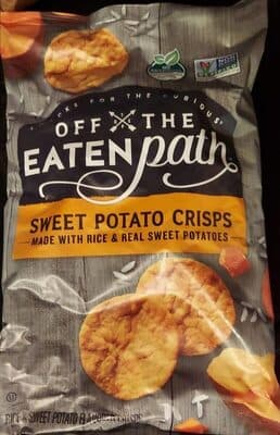 RICE & SWEET POTATO FLAVORED CRISPS, SWEET POTATO CRISPS