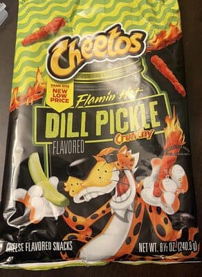 Flamin Hot Dill Pickle Flavored Crunchy
