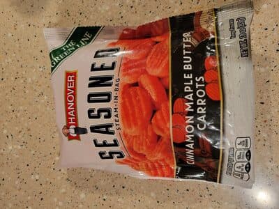 seasoned steam in bag cinnamon carrots