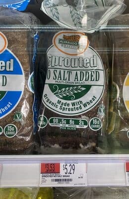 Sprouted No Salt Added Bread